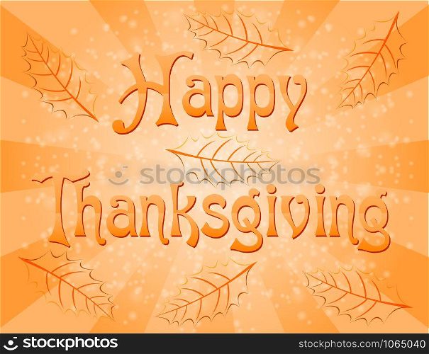 text happy thanksgiving vector illustration isolated on background