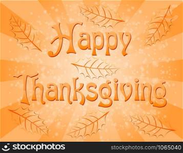 text happy thanksgiving vector illustration isolated on background