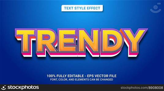 Text Style with Trendy Theme. Editable Text Style Effect. Graphic Design Element.