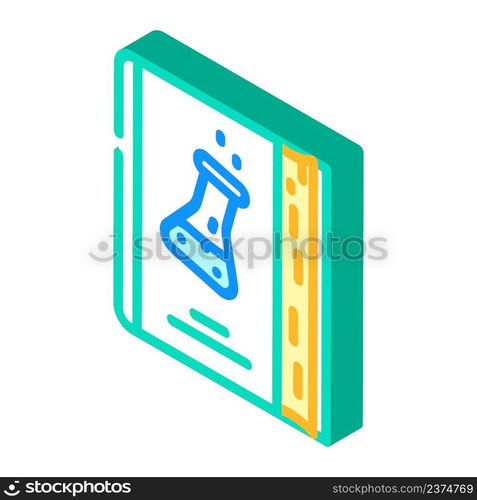 textbook for noting lesson isometric icon vector. textbook for noting lesson sign. isolated symbol illustration. textbook for noting lesson isometric icon vector illustration