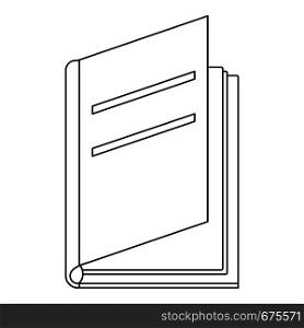 Textbook icon. Outline illustration of textbook vector icon for web. Textbook icon, outline style.