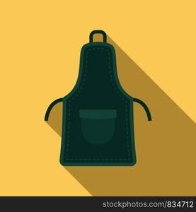 Textile apron icon. Flat illustration of textile apron vector icon for web design. Textile apron icon, flat style