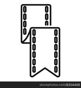 Textile bookmark icon outline vector. Favorite mark. Space template. Textile bookmark icon outline vector. Favorite mark