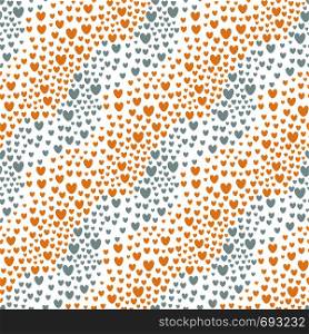 Textile hearts polka dot pattern. Autumn vector background. Colorful fashion seamless pattern.. Textile hearts polka dot pattern. Autumn vector background. Colorful fashion seamless pattern
