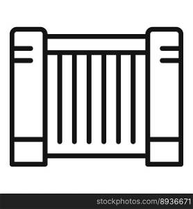 Textile machine icon outline vector. Industry cotton. Yarn wool. Textile machine icon outline vector. Industry cotton