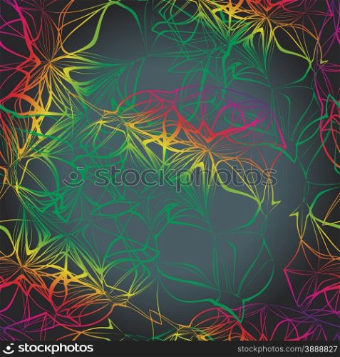 Textile seamless pattern of lines with colorful lines and swirls