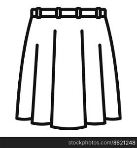 Textile skirt icon outline vector. Fashion suit. Girl student. Textile skirt icon outline vector. Fashion suit