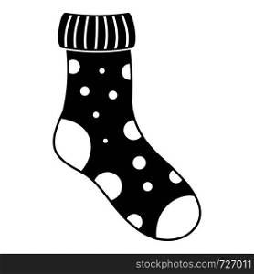 Textile sock icon. Simple illustration of textile sock vector icon for web. Textile sock icon, simple style