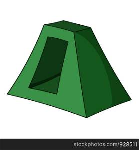 Textile tent icon. Cartoon illustration of textile tent vector icon for web. Textile tent icon, cartoon style