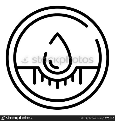 Textile waterproof icon. Outline textile waterproof vector icon for web design isolated on white background. Textile waterproof icon, outline style