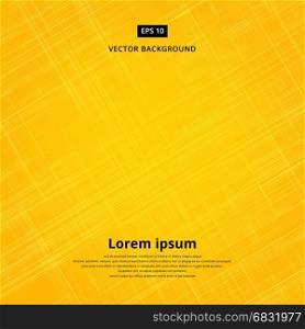 Texture background of yellow fabric. Vector illustration. Canvas patterned thin strips.