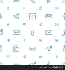 Texture icons pattern seamless white background Vector Image