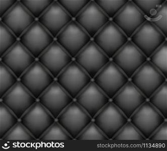 Texture leather upholstery sofa. Black background