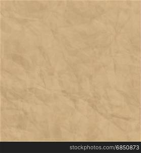 Texture of brown craft crumpled paper background Vector illustration for print ad, magazine, brochure, leaflet