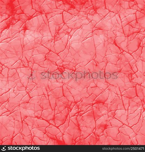 texture of the red skin, the effect of crumpled paper, the structure of granite, stone with cracks. Vector for texture, textiles, backgrounds, banners and creative design