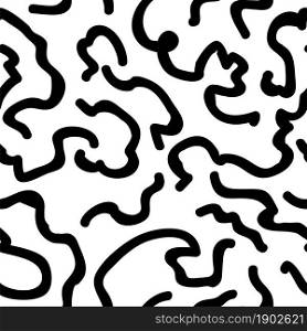 Texture or print of leopard fur skin. Abstract background or textile with lines, cheetah or carnivore feline animal painting. Decoration or texture, repeatable seamless pattern, vector in flat style. Leopard fur print monochrome seamless pattern