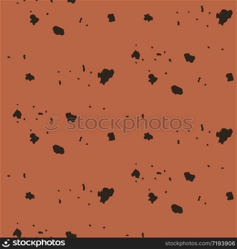 Textured abstract shapes seamless pattern. Dust particles vector repeat background for wrap, textile and print design. Earthy terrain terracotta texture objects.. Textured abstract shapes seamless pattern. Dust particles vector repeat background for wrap, textile and print design.