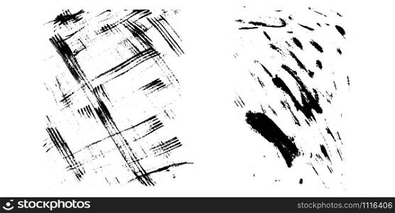 Textured background made with brush strokes, paint traces, lines, smudges, smears, stains, scribbles isolated on white background. Vector illustration.. Textured background made with brush strokes, paint traces, lines, smudges, smears, stains