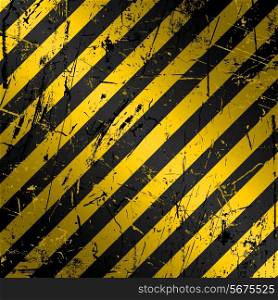 Textured grunge construction background in yellow and black