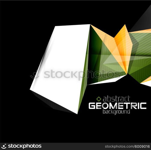 Textured paper geometric shapes on black. Textured paper geometric shapes on black. Vector abstract background