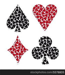 Textured poker deck icons