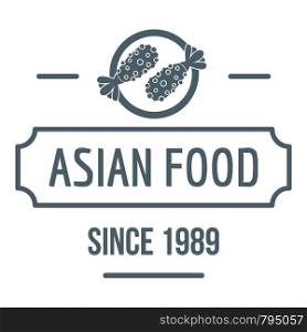 Thai asian food logo. Simple illustration of thai asian food vector logo for web. Thai asian food logo, simple gray style