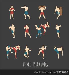 thai boxing , eps10 vector format