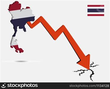 Thailand economic crisis vector illustration Eps 10.. Thailand economic crisis vector illustration Eps 10