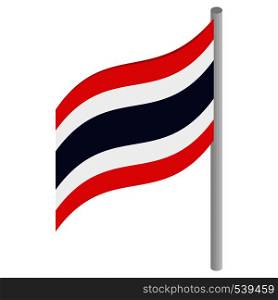 Thailand flag icon in isometric 3d style isolated on white background. Thailand flag icon, isometric 3d style