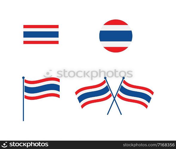 thailand flag icon vector illustration design
