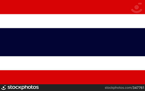 Thailand flag image for any design in simple style. Thailand flag image