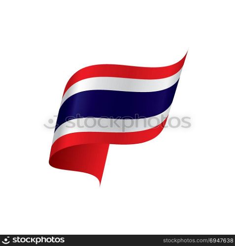 Thailand flag, vector illustration. Thailand flag, vector illustration on a white background
