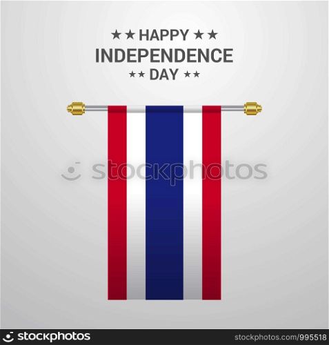 Thailand Independence day hanging flag background