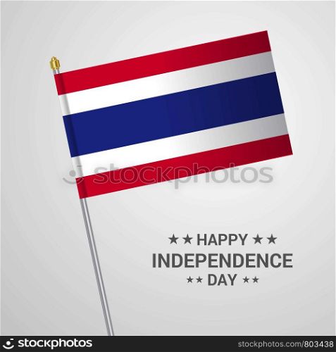 Thailand Independence day typographic design with flag vector