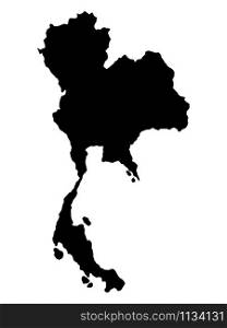 Thailand Map Black Silhouette Vector illustration eps 10.. Thailand Map Black Silhouette Vector illustration eps 10