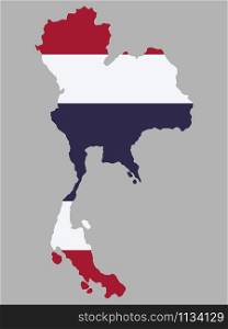Thailand Map flag Vector illustration eps 10.. Thailand Map flag Vector illustration eps 10