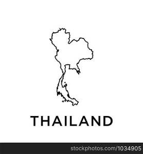 Thailand map icon design trendy
