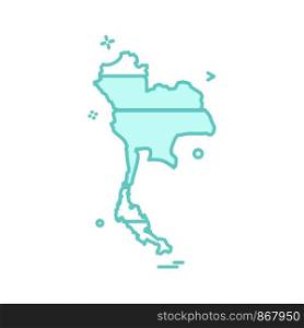 Thailand map icon design vector