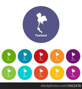 Thailand map icon. Simple illustration of thailand map vector icon for web. Thailand map icon, simple style