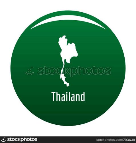 Thailand map in black. Simple illustration of Thailand map vector isolated on white background. Thailand map in black vector simple