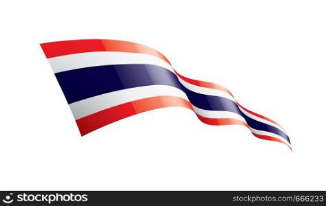 Thailand national flag, vector illustration on a white background. Thailand flag, vector illustration on a white background