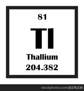 Thallium chemical element icon vector illustration design
