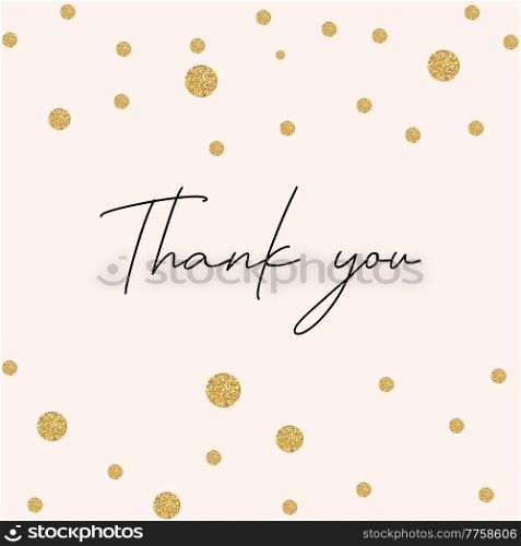 Thank you autumn natural background template with golden glitter splash. Vector Illustration EPS10. Thank you autumn natural background template with golden glitter splash. Vector Illustration