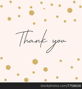 Thank you autumn natural background template with golden glitter splash. Vector Illustration EPS10. Thank you autumn natural background template with golden glitter splash. Vector Illustration