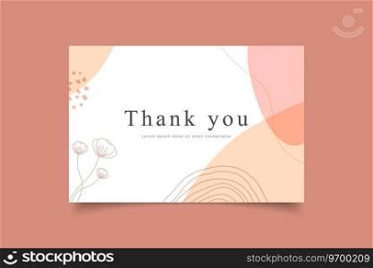 Thank you card Royalty Free Vector Image