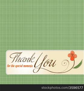 thank you greeting card with flower