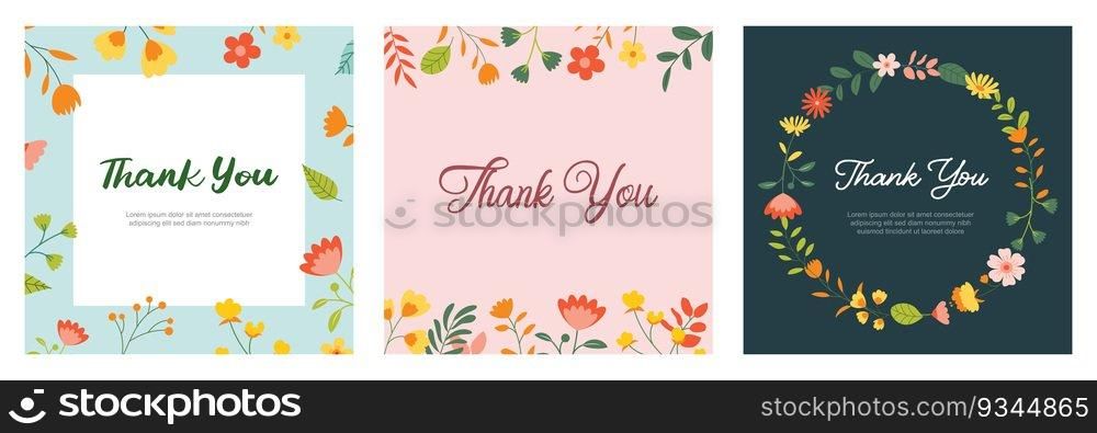 Thank you lettering greeting card. Thank you calligraphy handwritten card template background.