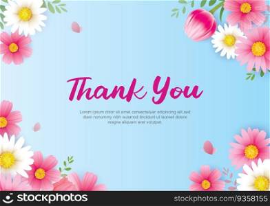 Thank you lettering greeting card. Thank you calligraphy handwritten card template background.