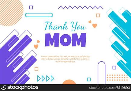 Thanks Mom Mother Day Gift Card Memphis Abstract Style
