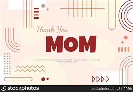 Thanks Mom Mother Day Gift Card Memphis Abstract Style